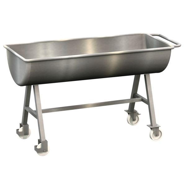 Mengmulde 150 ltr., fahrbar, gerade Kopfstücke